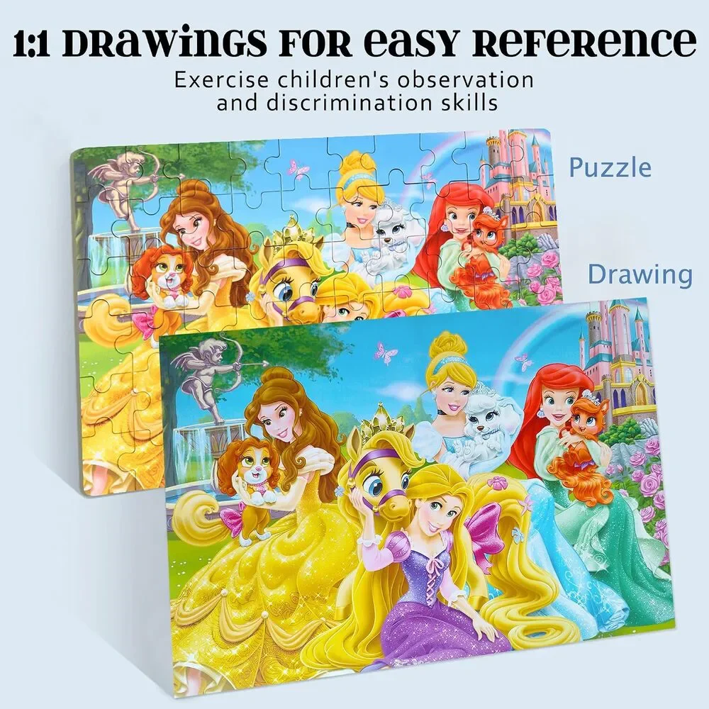 MZZOTOY Princess Puzzles for Kids Ages 4-8